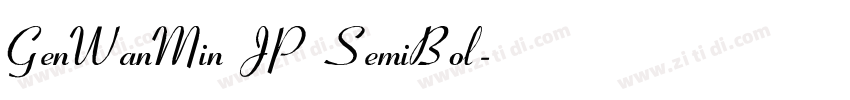 GenWanMin JP SemiBol字体转换